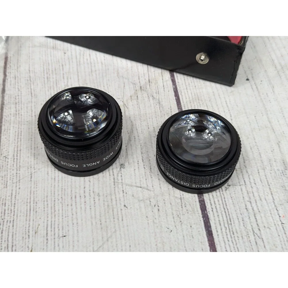 Set Of 2 Cherry Aux Wideangle Focus Distance 6FT 2M Japan W/caps Telephoto C35mf